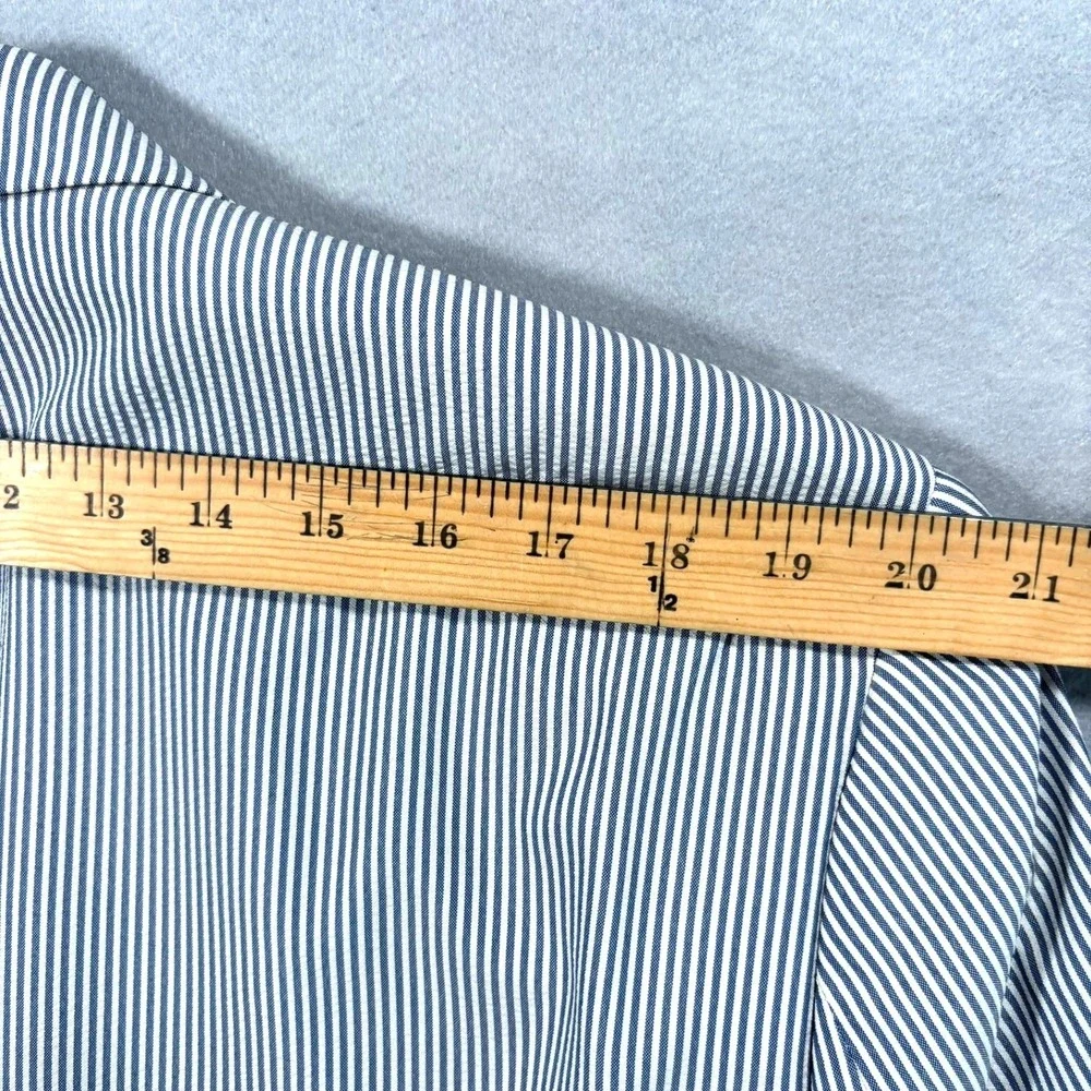 Lauren Ralph Lauren Blue‎ White Striped Seersucker Blazer Sport Coat 48L Coastal